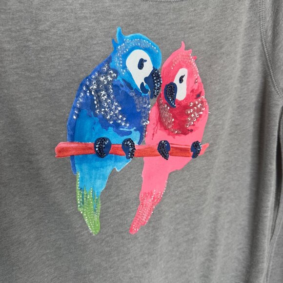 Hollister Gray Graphic Sweatshirt Parrot Design Medium - Picture 3 of 8